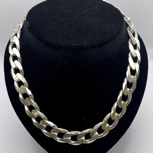 THICK Silver Curb Chain 24”